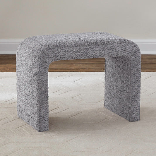Cascade Falls - Upholstered Accent Stool - Satin Espresso