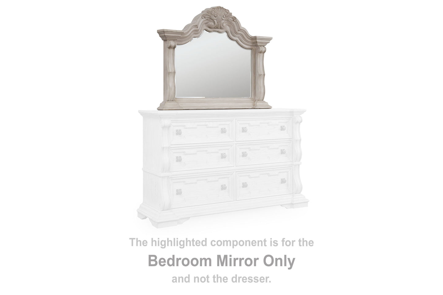 Bruchandi - Bedroom Mirror - Antique White
