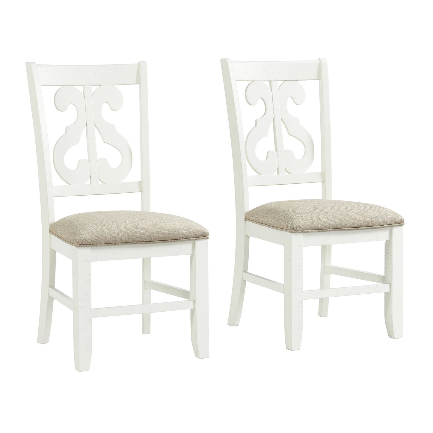 Stone - Wooden Swirl Back Side Chair (Set of 2)