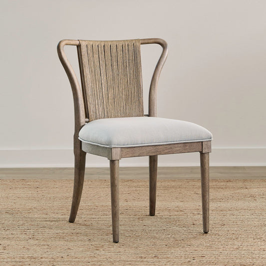Sheridan Pointe - Shaped Corded Back Side Chair - Vintage Natural