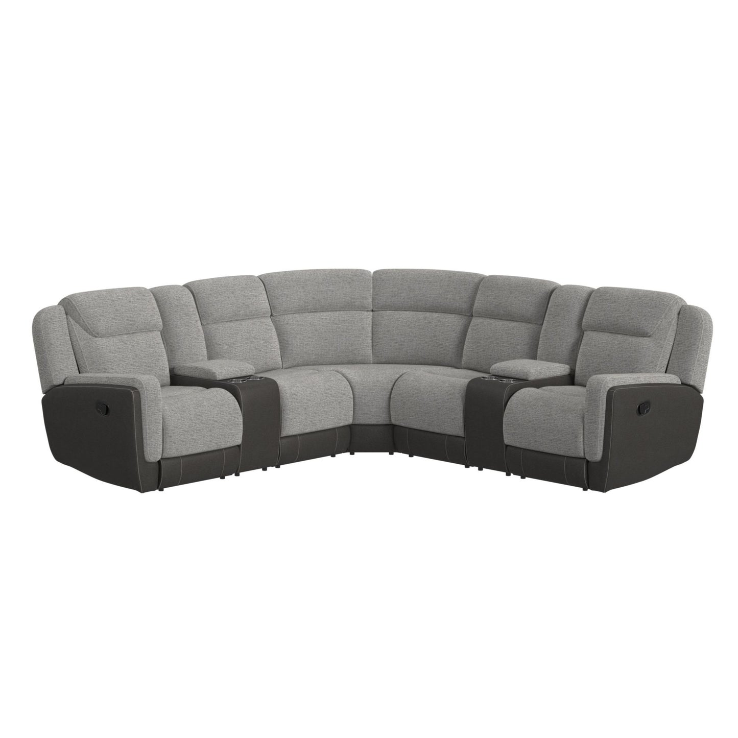 Hornet - 3 Piece Motion Sectional Set With Console And 2 Recliners