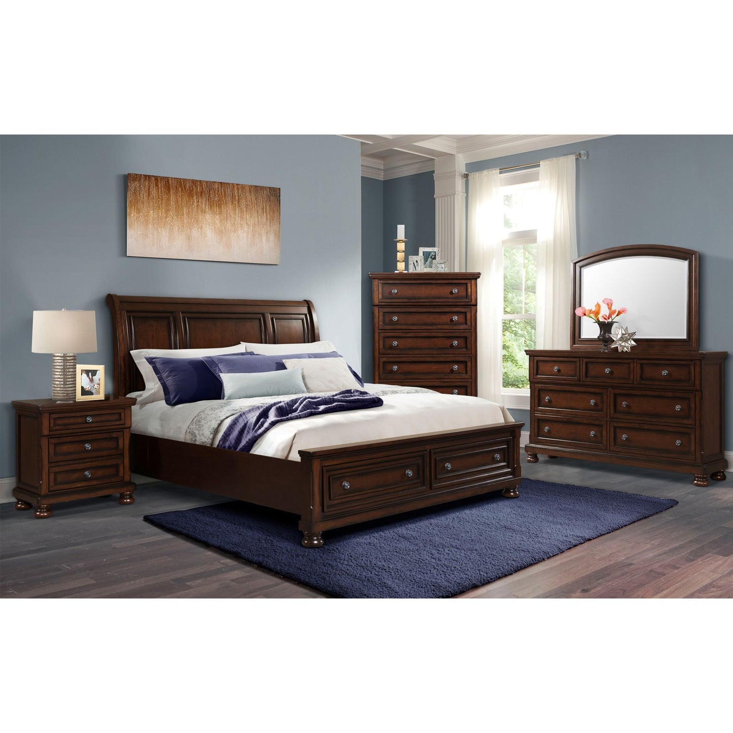 Kingston - Nightstand With Power - Walnut