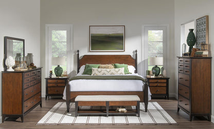 Fenmore - Nightstand - Mocha And Distressed Cherry