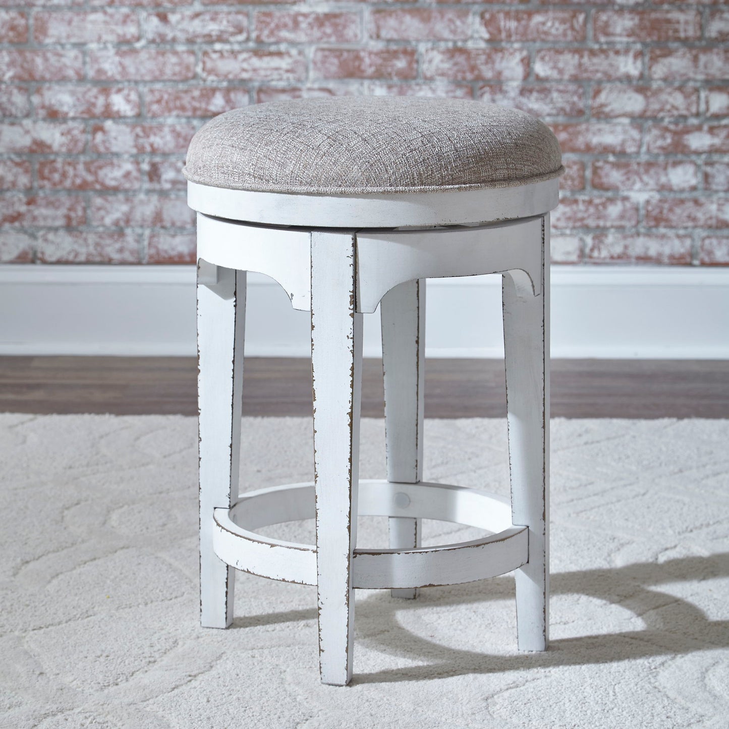 Magnolia Manor - Console Swivel Stool - Antique White
