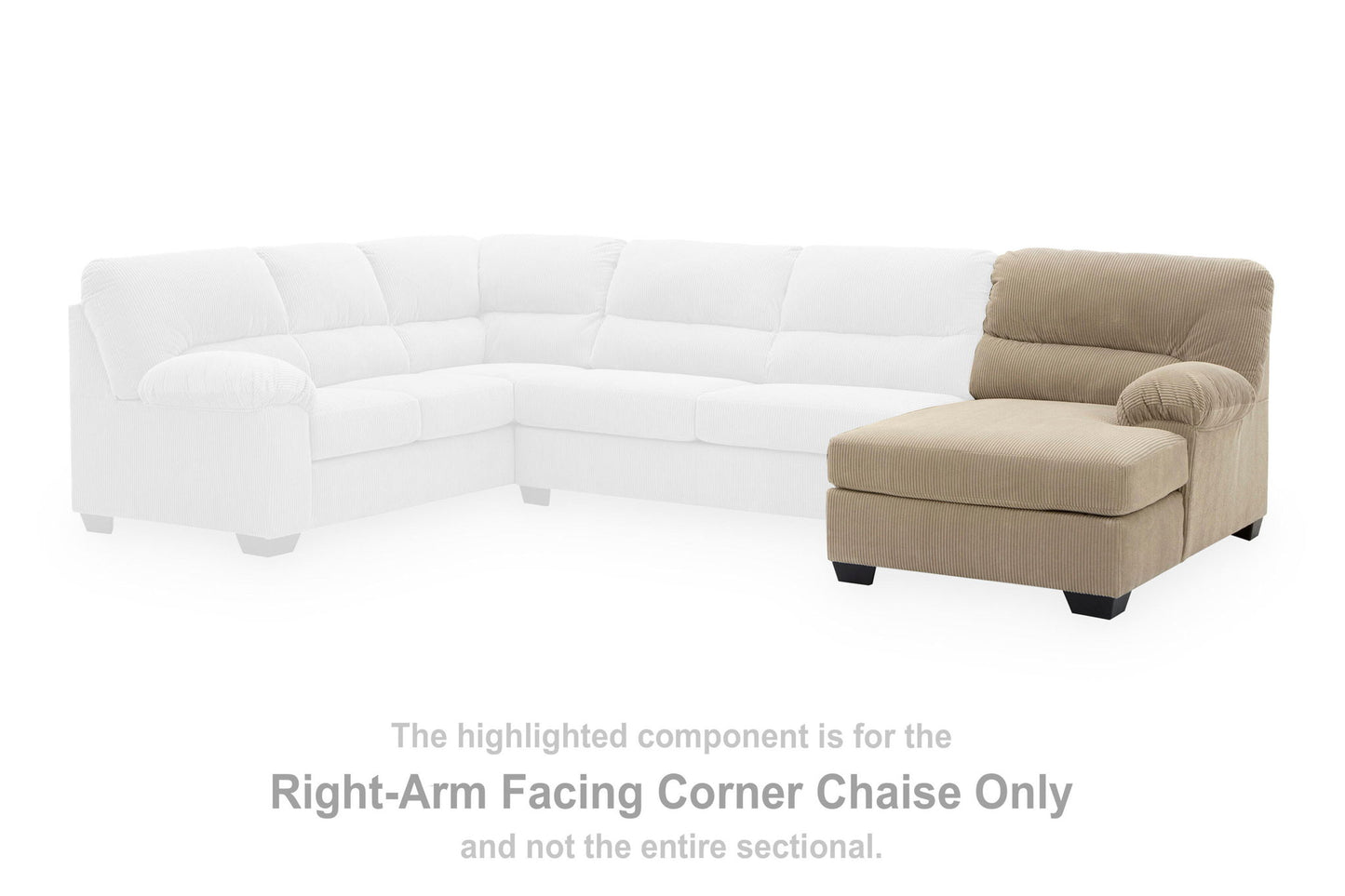 SimpleJoy - RAF Corner Chaise - Sand
