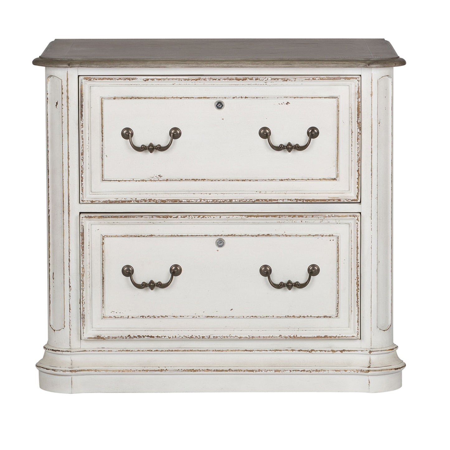 Magnolia Manor - Jr Executive Media Lateral File - Antique White