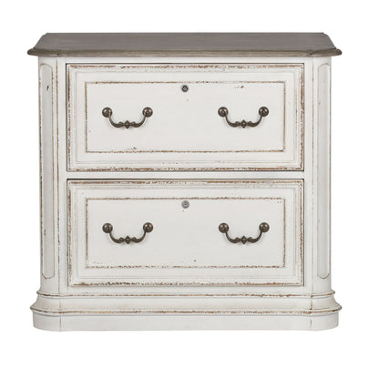 Magnolia Manor - Jr Executive Media Lateral File - Antique White