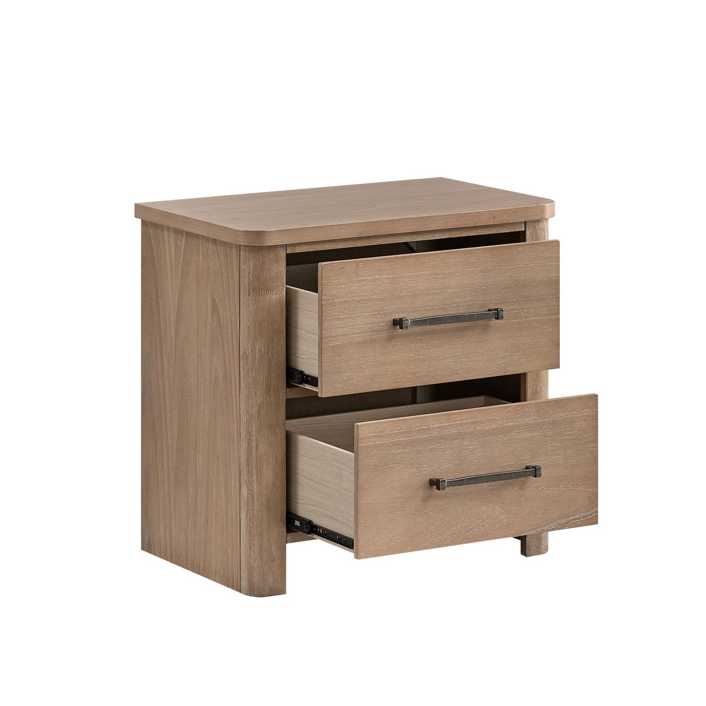 Anika - 2 Drawer Nightstand - Natural / Brown