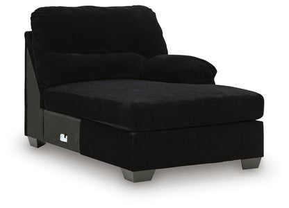 SimpleJoy - RAF Corner Chaise - Onyx