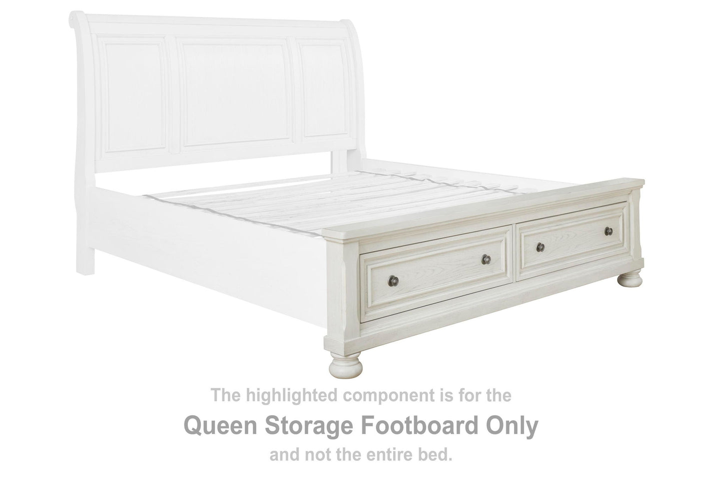 Robbinsdale - Queen Storage Footboard - Antique White