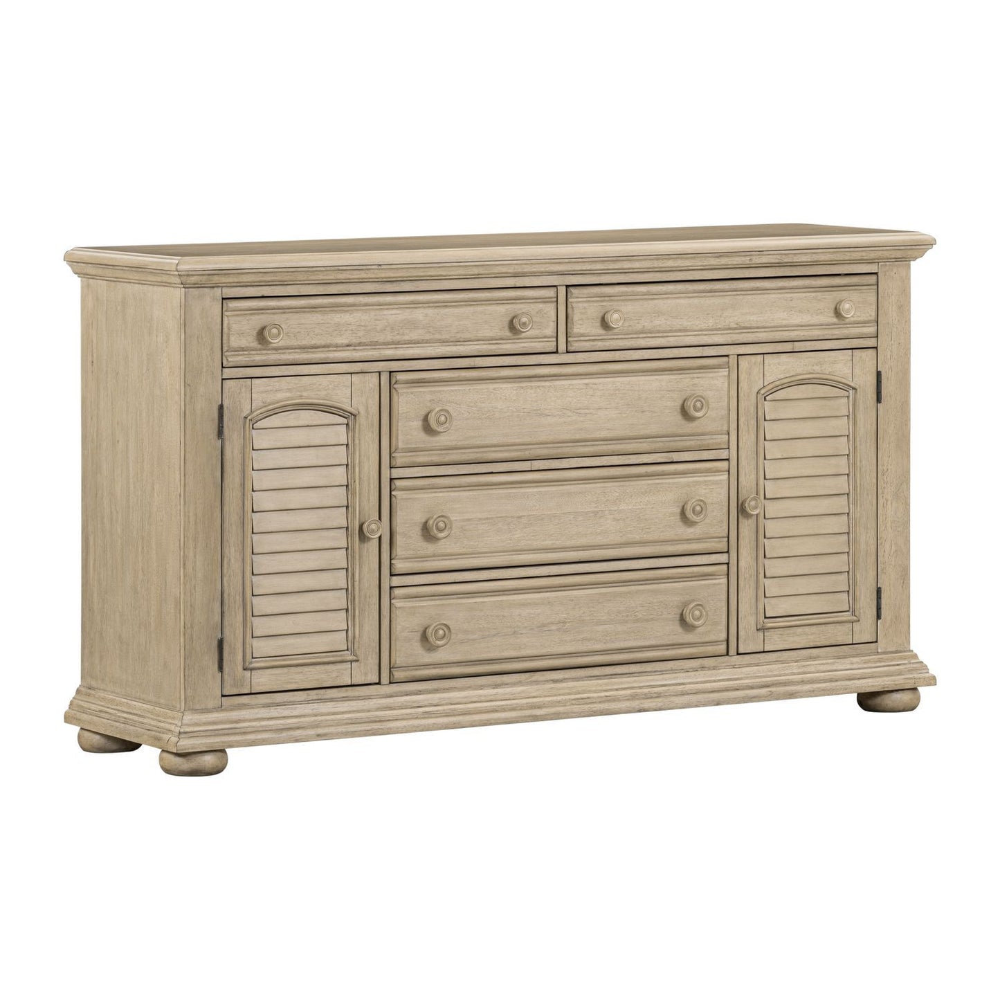 Summer House - 2 Door 5 Drawer Dresser - Sand Dune