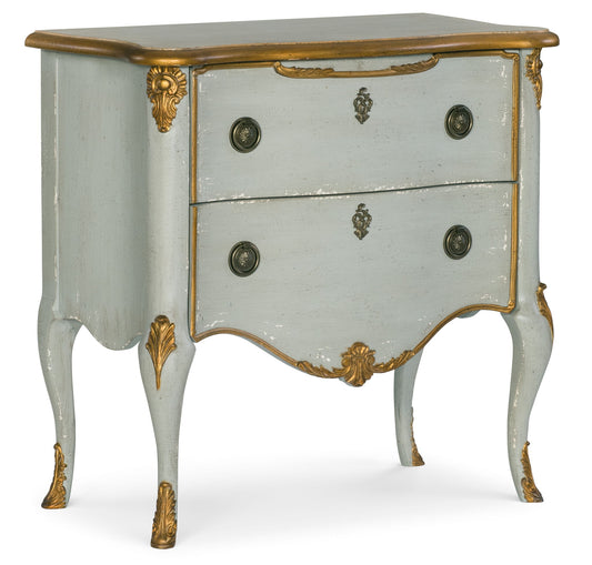 Home Accent - French 2-Drawer Chest - Pearl Silver