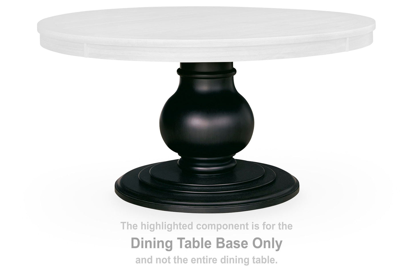 Ridgester - Round Dining Room Table Base - Black