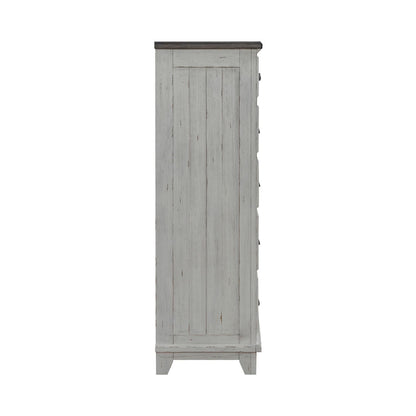 River Place - 6 Drawer Chest - Riverstone White & Tobacco