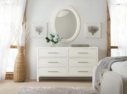 Serenity - Amelia Oval Mirror - White