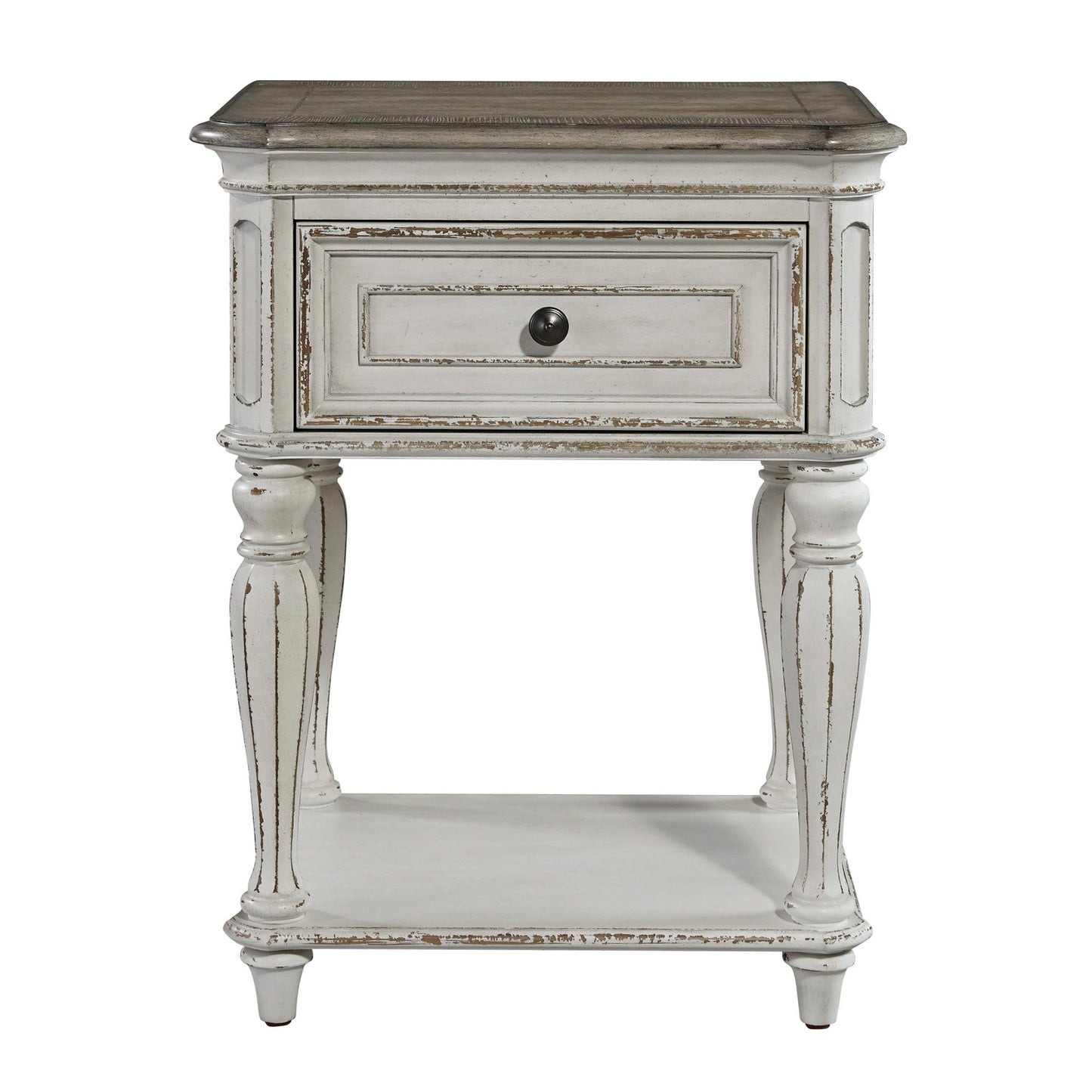 Magnolia Manor - Leg Nightstand - Antique White