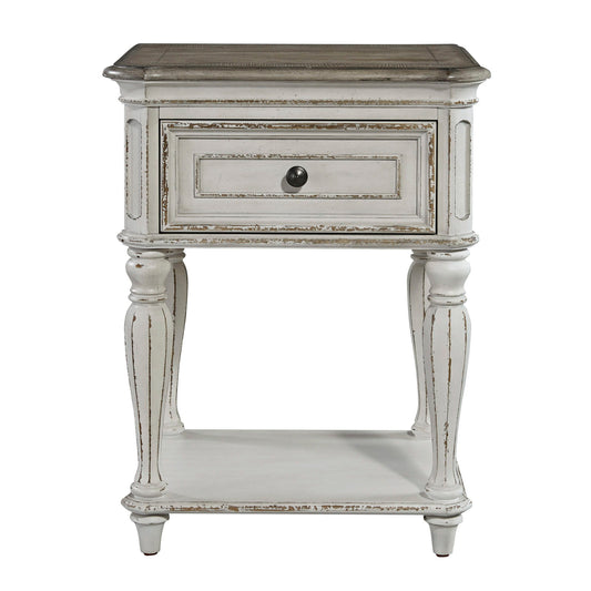 Magnolia Manor - Leg Nightstand - Antique White