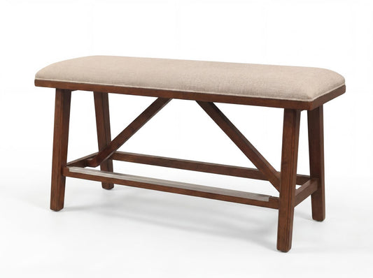 Langley - Backless Counter Height Upholstered Dining Bench - Tawny Brown