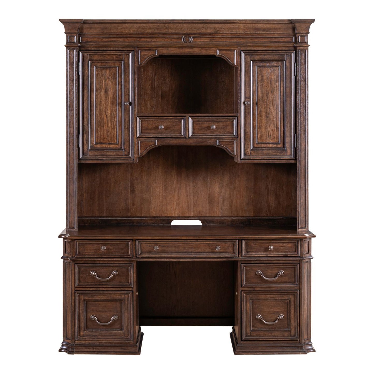 Provence Park - Credenza & Hutch - Chateau Brown