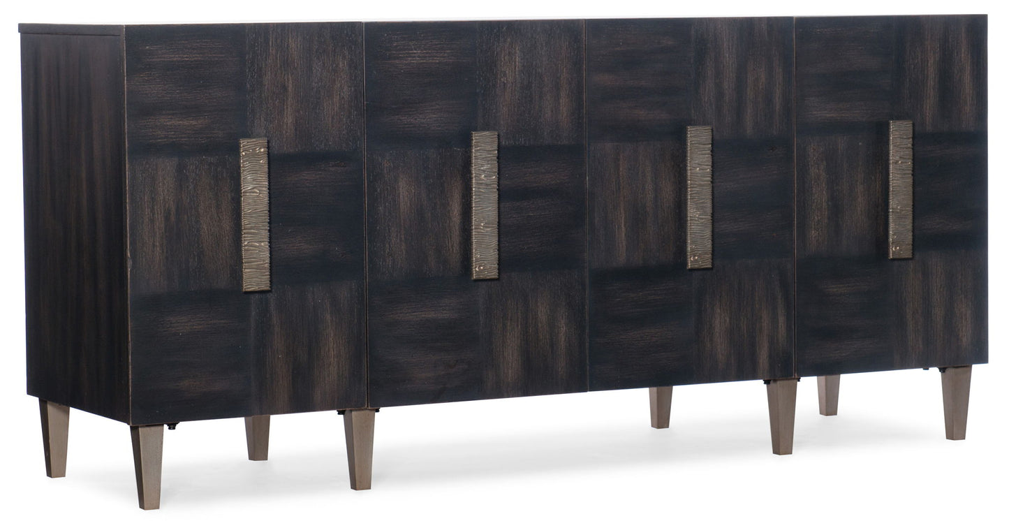 Melange - Neville Credenza - Dark Brown / Black