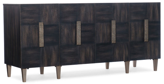 Melange - Neville Credenza - Dark Brown / Black