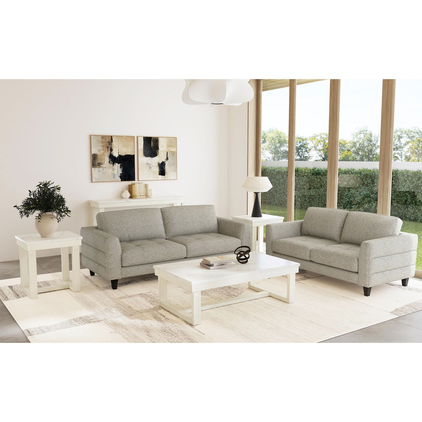 Catilin - Sofa Table - Brushed White