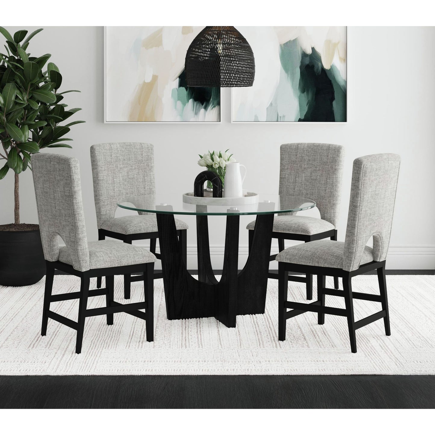 Oregon - Round Table With Glass Top