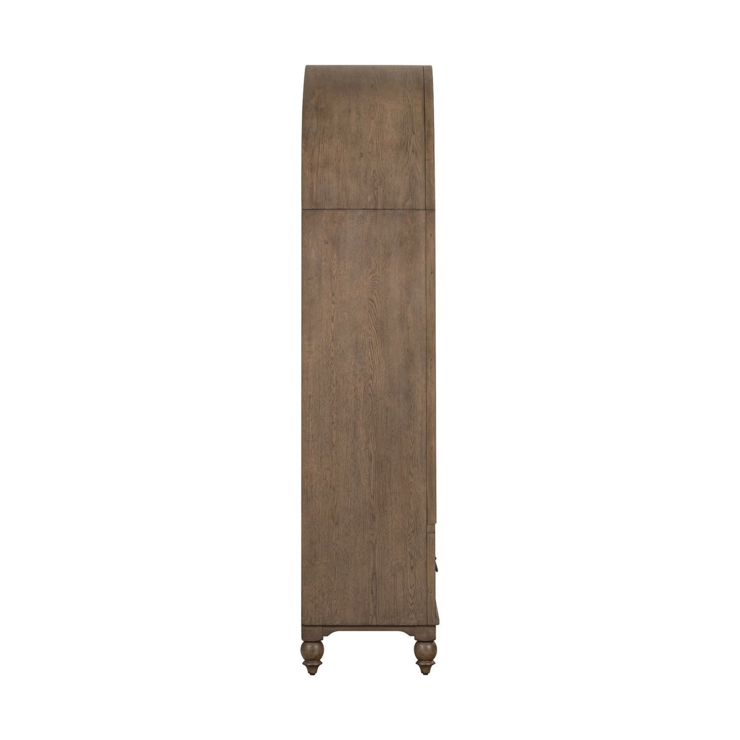 Americana Farmhouse - Arched Display Cabinet - Dusty Taupe