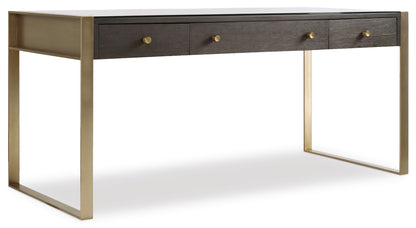 Curata - Writing Desk - Dark Brown / Gold