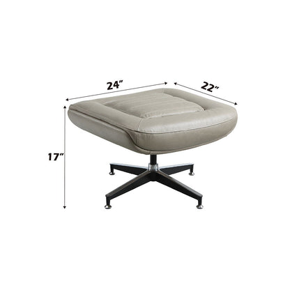 Piran - Ottoman - Twilight Top Grain Leather