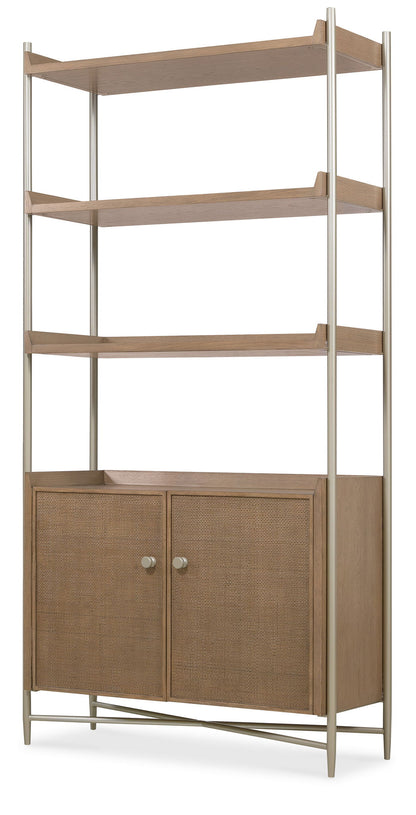 Sonnet - Sonnet Bookcase - Dark Gray / Light Brown