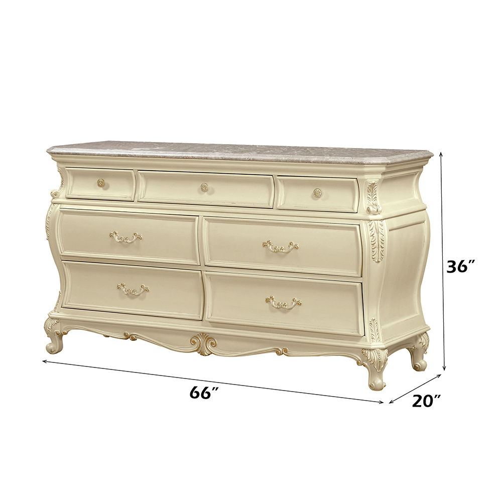 Chantelle - Dresser - Pearl White Finish