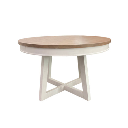 Americana Modern Dining - Round Dining Table With Extensions - Cotton