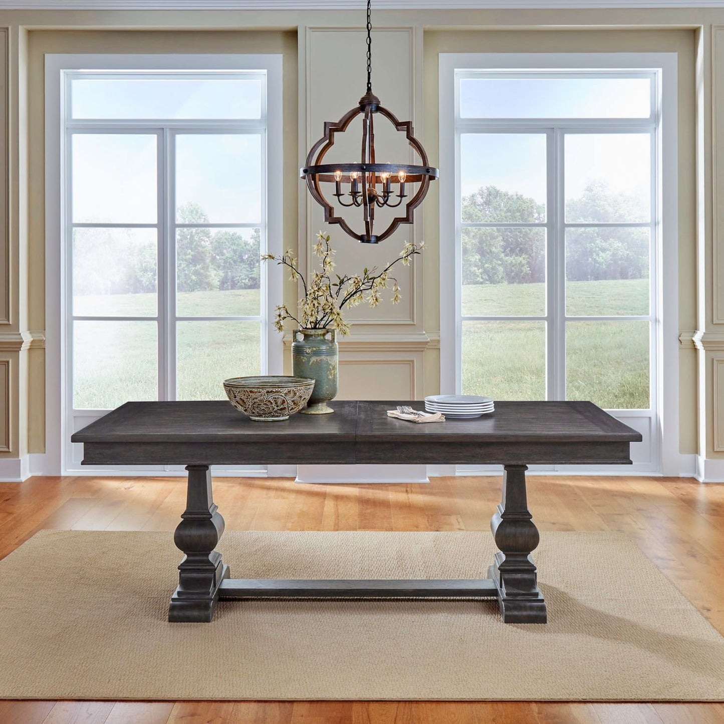 Paradise Valley - Trestle Table - Saddle Brown