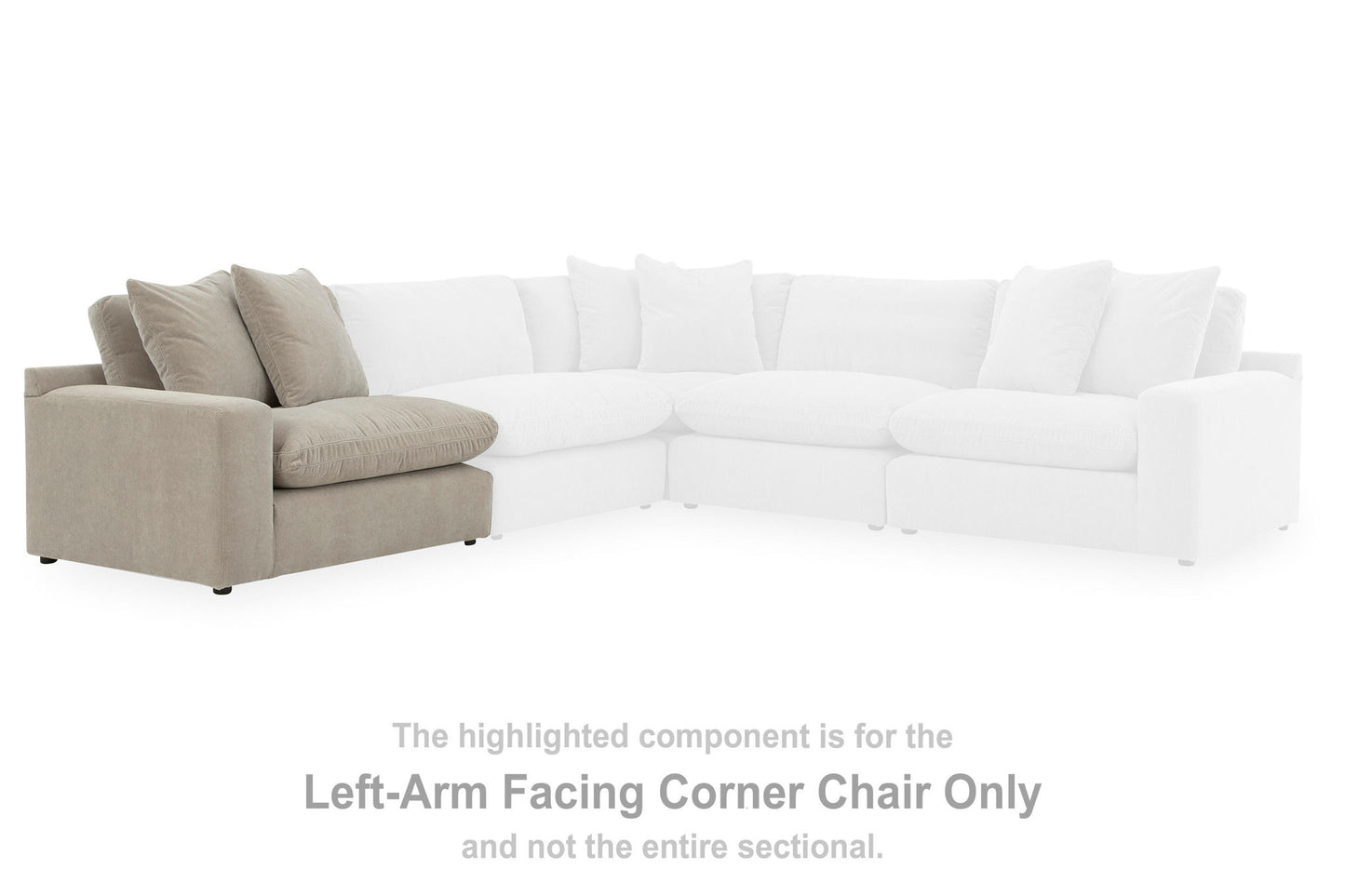 Maxton Heights - LAF Corner Chair - Pebble