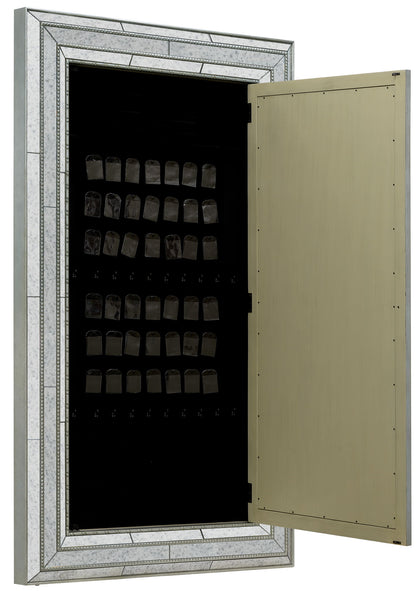 Melange - Glamour Floor Mirror With Jewelry Armoire Storage - Champagne