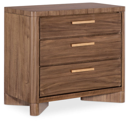 Eleana - Three Drawer Nightstand - Light Caramel