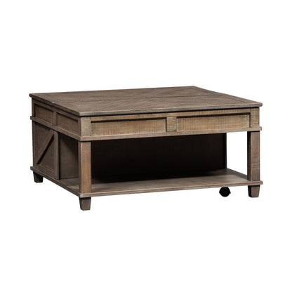 Parkland Falls - 3 Piece Table Set (1 Lift Top Cocktail Table 2 End Tables) - Weathered Taupe