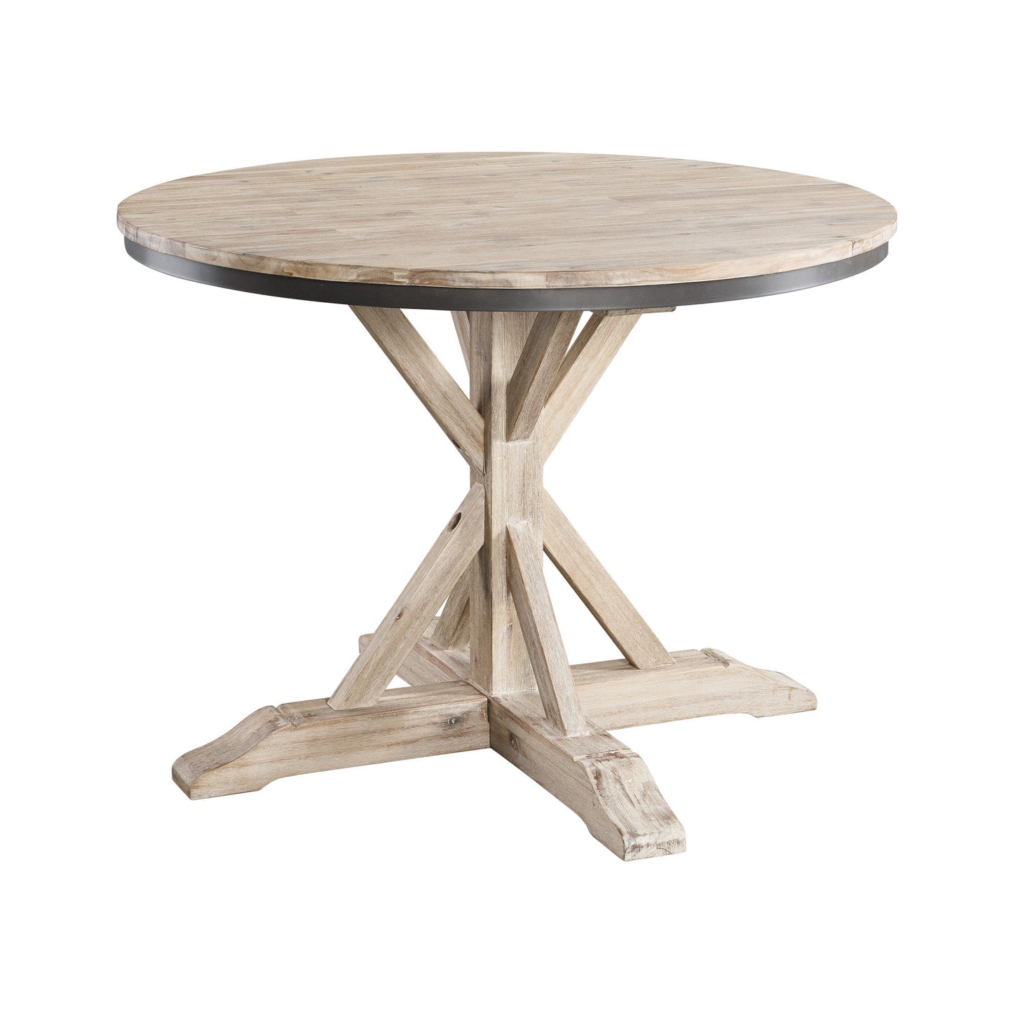 Callista - Round Standard Height 5 Piece Dining Set (Table And Four Chairs) - Beach