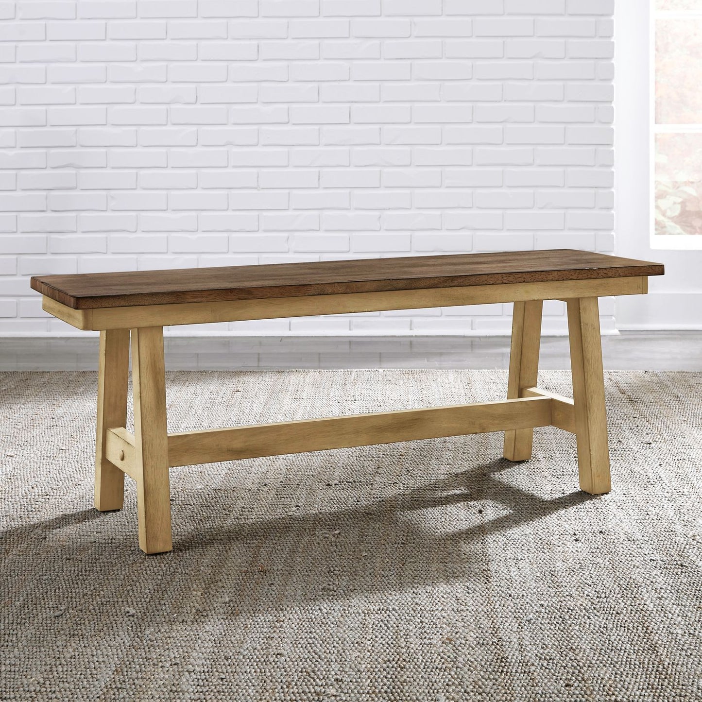Lindsey Farm - Backless Bench - Natural & Brown
