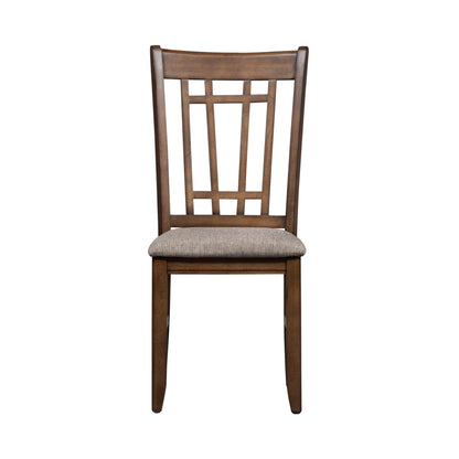 Santa Rosa - Lattice Back Side Chair - Antique Honey