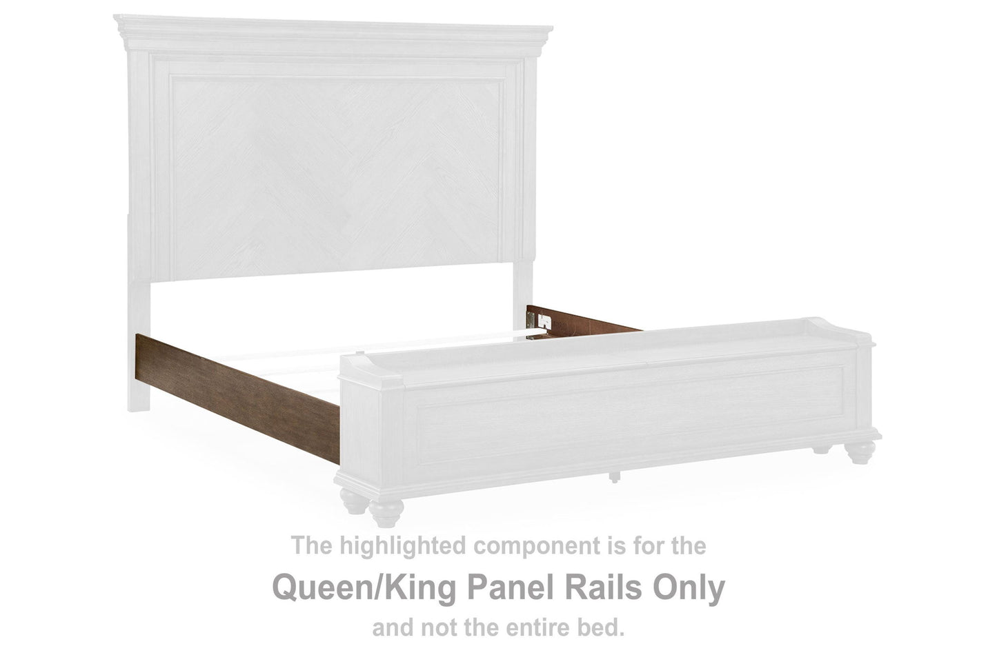 Karallin - Queen/King Panel Rails - Medium Brown