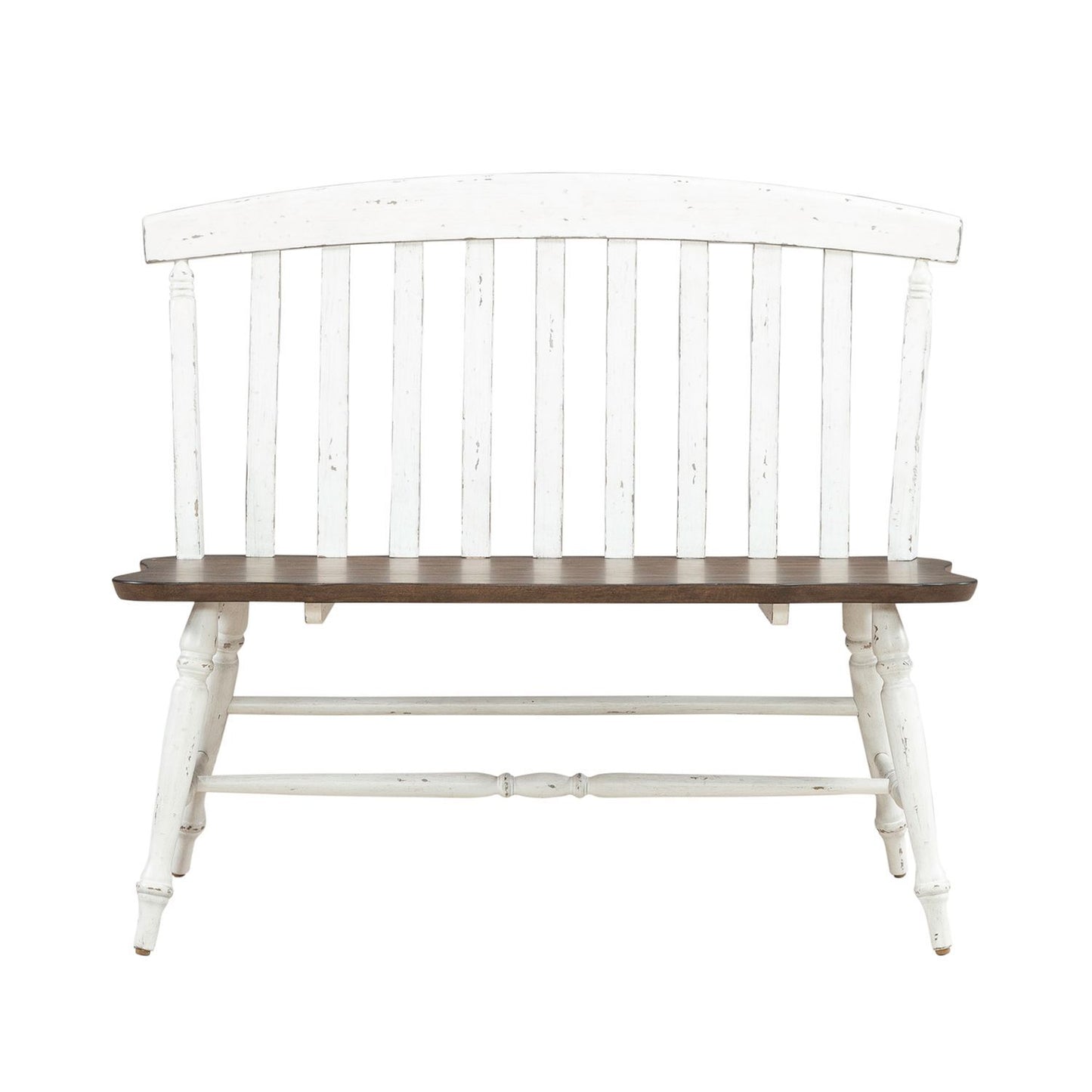 Al Fresco - Slat Back Bench - Graphite & Whitestone