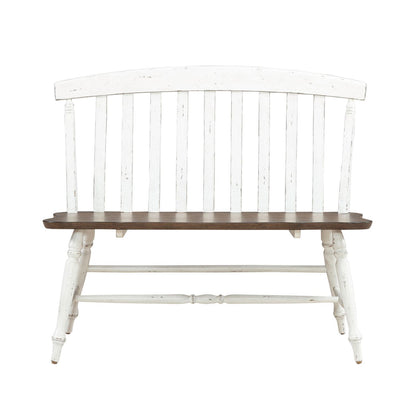 Al Fresco - Slat Back Bench - Graphite & Whitestone