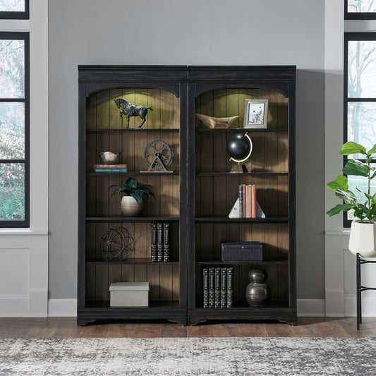 Meritage - Bunching Bookcase (Set of 2) - Aged Charcoal