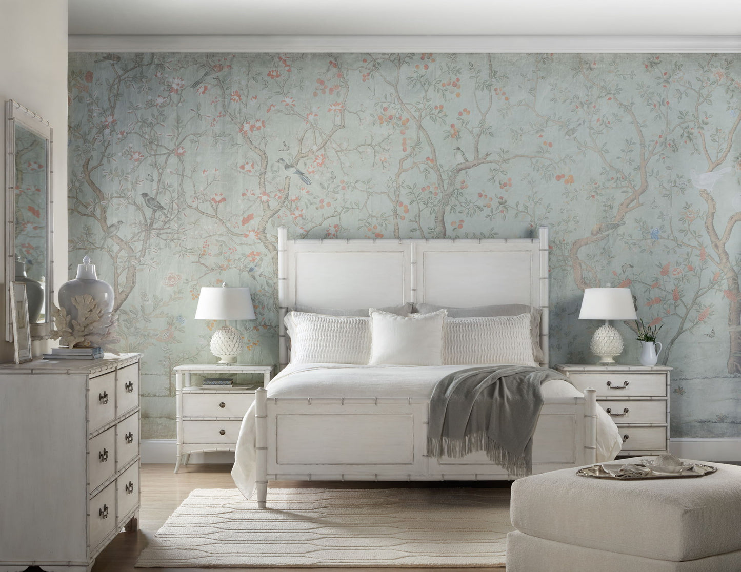 Charleston - King Panel Bed - White