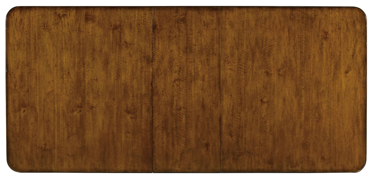 Tynecastle - Rectangle Leg Dining Table With Two 18" Leaves - Dark Brown
