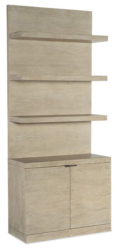 Cascade - Bookcase Base And Hutch - Light Brown