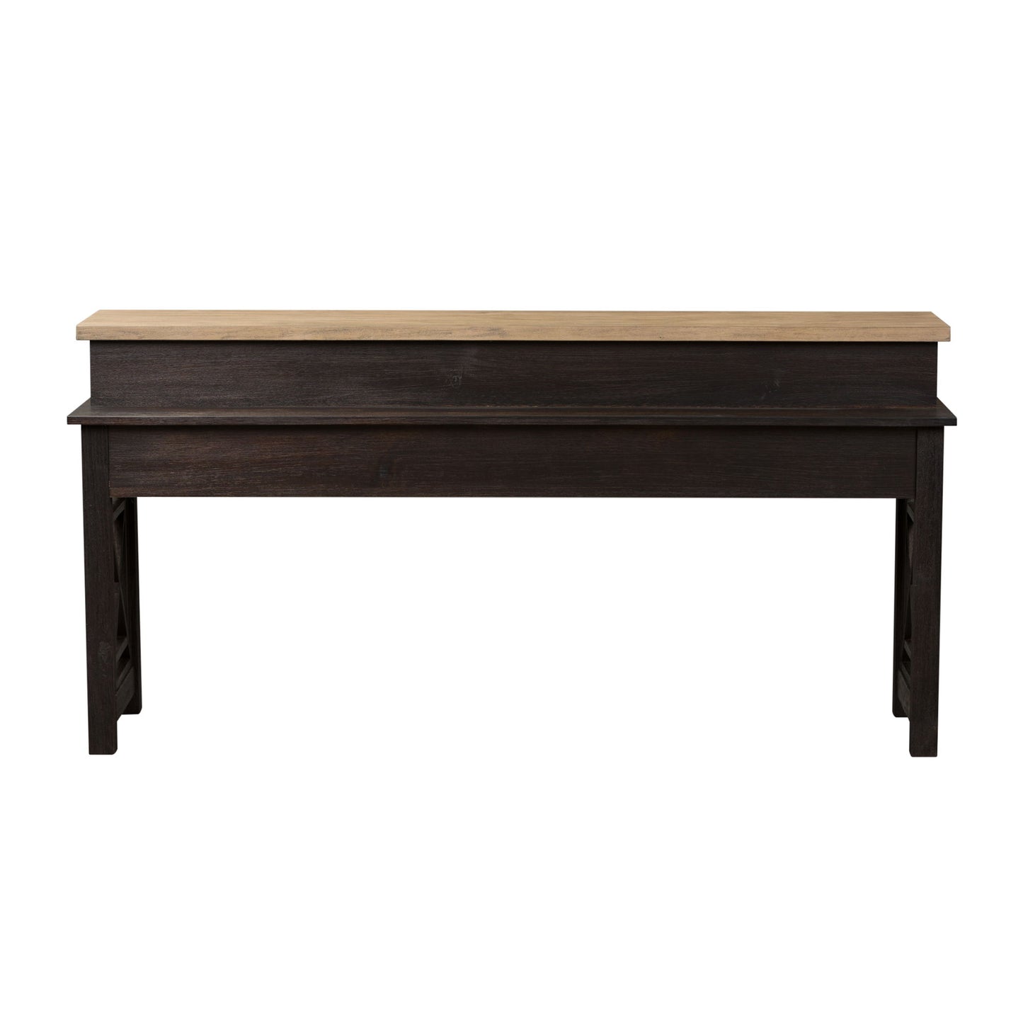Heatherbrook - 4 Piece Console Set (1 Console 3 Stools) - Charcoal & Ash