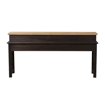 Heatherbrook - 4 Piece Console Set (1 Console 3 Stools) - Charcoal & Ash